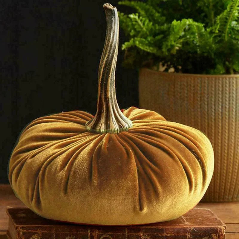Handmade Velvet Pumpkins, Stuffed Small Pumpkins Artificial Cute Pumpkin Foam Halloween Thanksgiving Decor, DIY, Super Soft Fall