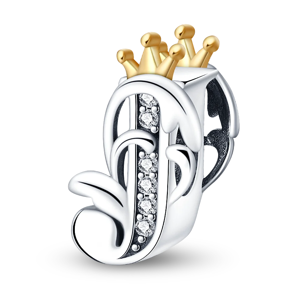 Fit Qikaola 925 Original Bracelets Charms Classic Crown 26 Letters Alphabet Charms Beads For Women Fine DIY Wedding Jewelry Gift