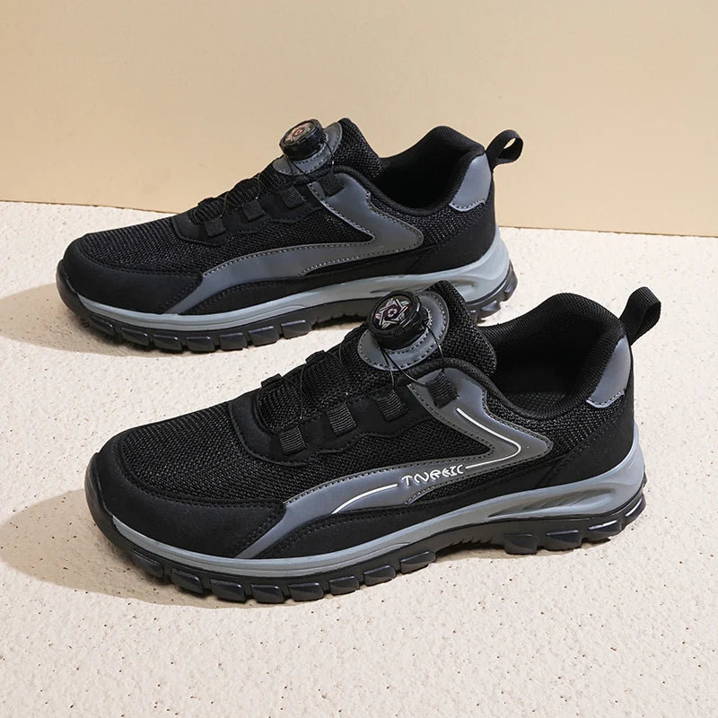 YRZL 2025 Sports Shoes Men Running Sneakers Lightweight Breathable Athletic Anti Slip Shoes Casual Walking Shoes Slip on Size 48