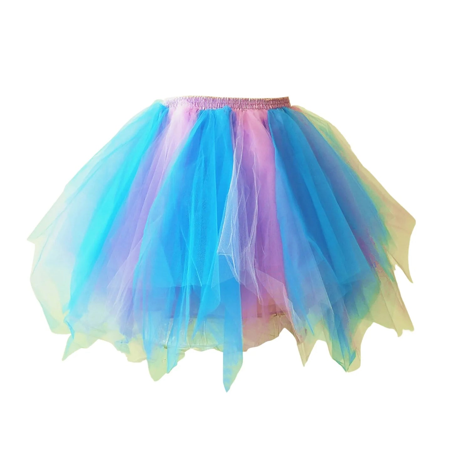 Women Tutu Skirt Fashion Rave Party Carnival Summer High Waist Mesh Skirts Pleated Mini Skirt Sexy Layered Club Short Pettiskirt