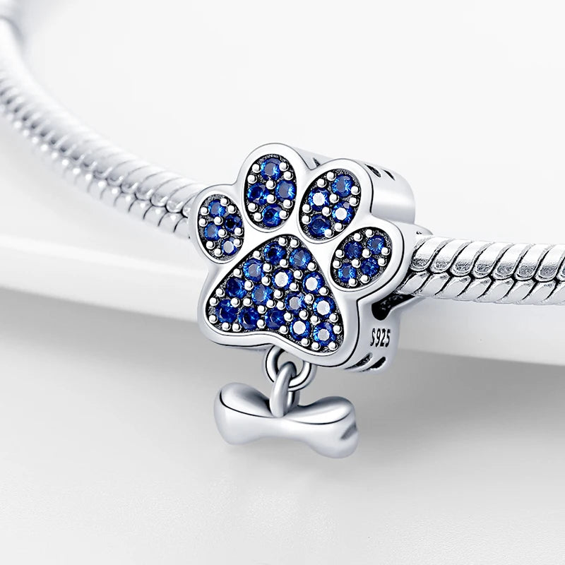 New 925 Sterling Silver Charms Fit 3mm Original Bracelets Cat Dog Beads Fine DIY Jewelry Making Women Party Gifts