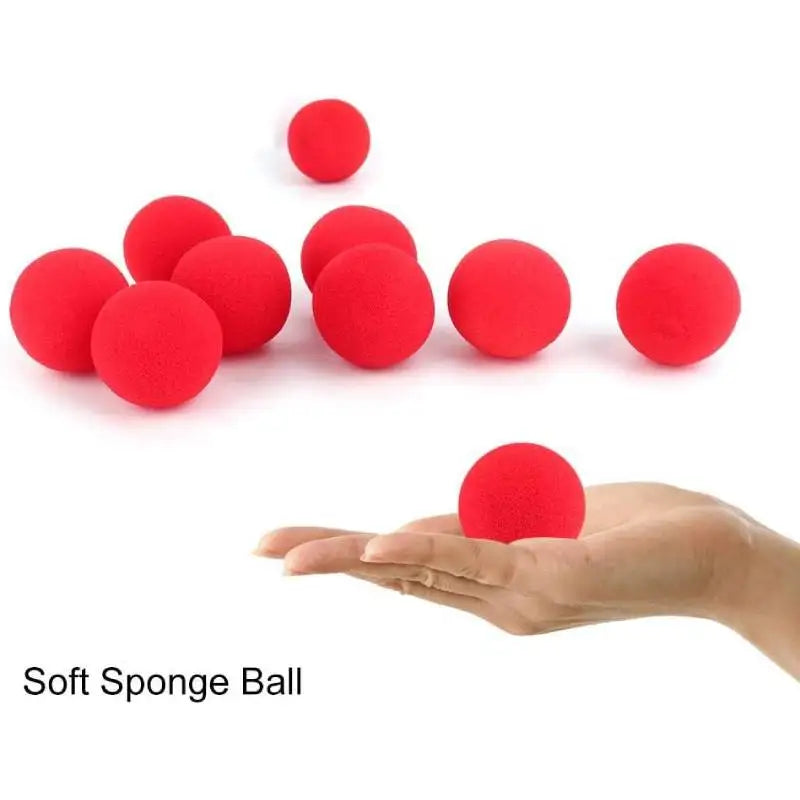 10pcs Finger Sponge Ball Magic Sponge Ball Red Magic Props Comedy Magic Trick Gift for Kid Halloween Party Masquerade