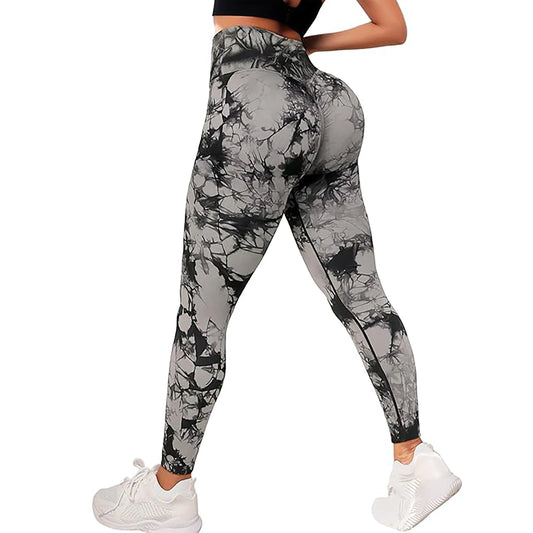 2024 New Tie Dye Gym Leggings Women Fitness Push Up Casual Sport Leggings Of Women  Running Outdoors