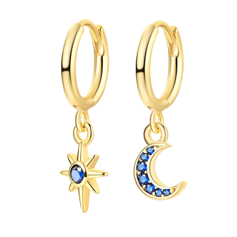 Sparkling Colorful Hoop Earrings 925 Sterling Silver Hypoallergenic Jewelry Embellished With Zircon Elegant Luxury Style Female