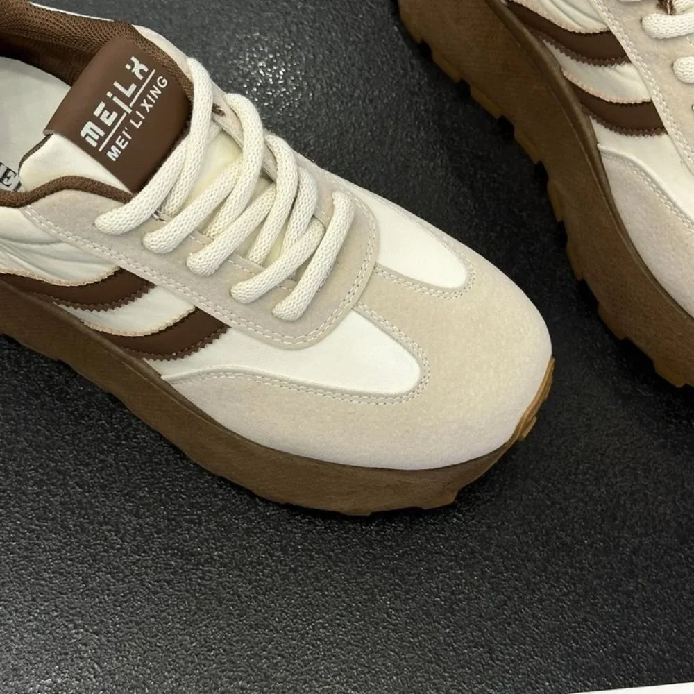 New Women Mesh Breathable Platform Sneakers Women Casual Lace Up Outdoor Women Shoes Low Top Sneakers fashion Zapatos De Mujer