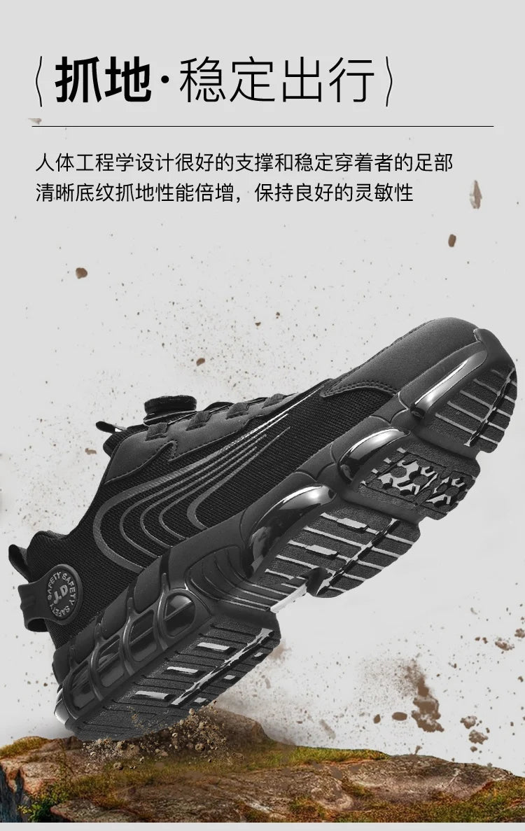 Men's Military Tactical Boots Army Boots Men Side Zipper Military Boots Men Anti-Slip Ankle Boots Work Safety Shoes Hiking Shoes