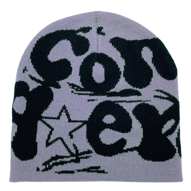 Y2k Beanie Hat Slouchy Beanie Vintage Beanie Warm Beanie Halloween Accessories Slouchy Beanies High School Teens