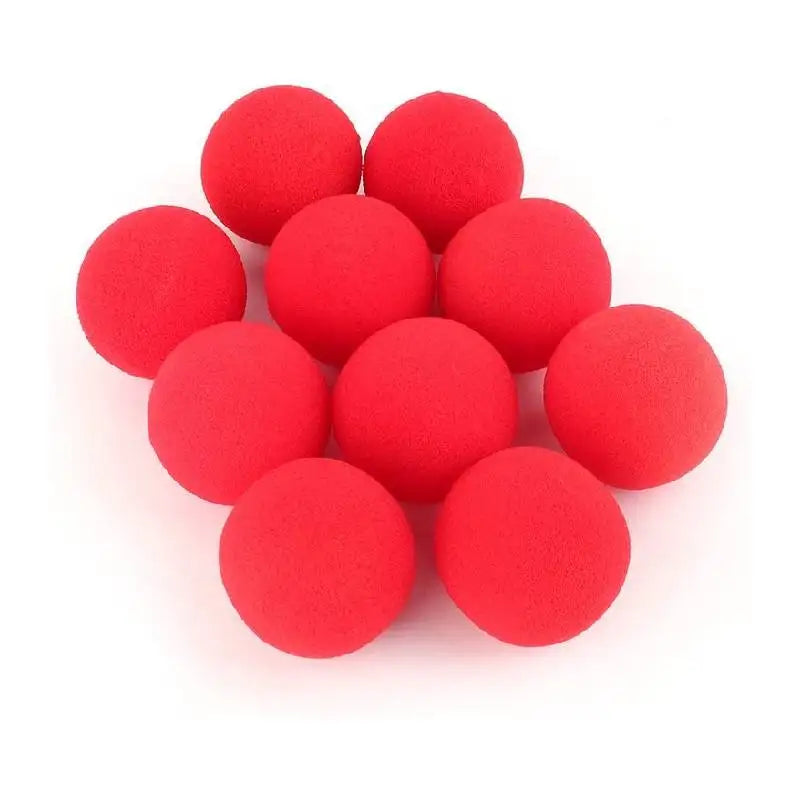 10pcs Finger Sponge Ball Magic Sponge Ball Red Magic Props Comedy Magic Trick Gift for Kid Halloween Party Masquerade