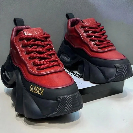 2025 Designer Style Mens Shoes Outdoors Comfortable Men Thick Platform Sneakers Fashion Casual Elevator Shoes New Trainers Tenis