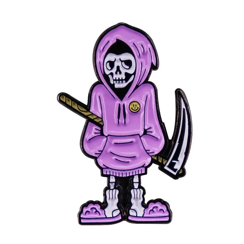 NEW Gothic Enamel Pins Halloween Terror Metal Brooch   Send Friend Fans Boutique Medal Gift Fashion Anime Badges Collecting