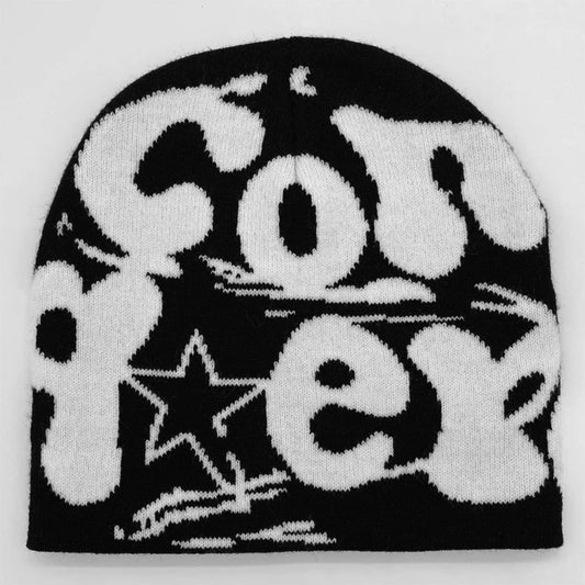 Y2k Beanie Hat Slouchy Beanie Vintage Beanie Warm Beanie Halloween Accessories Slouchy Beanies High School Teens