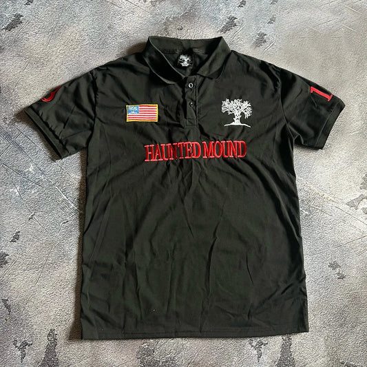 Summer Daily Breathable Classic Fashion Dressing Up Polo Shirts V-Neck Black Hip Hop Casual Letter T-shirts Retro Short-Sleeves