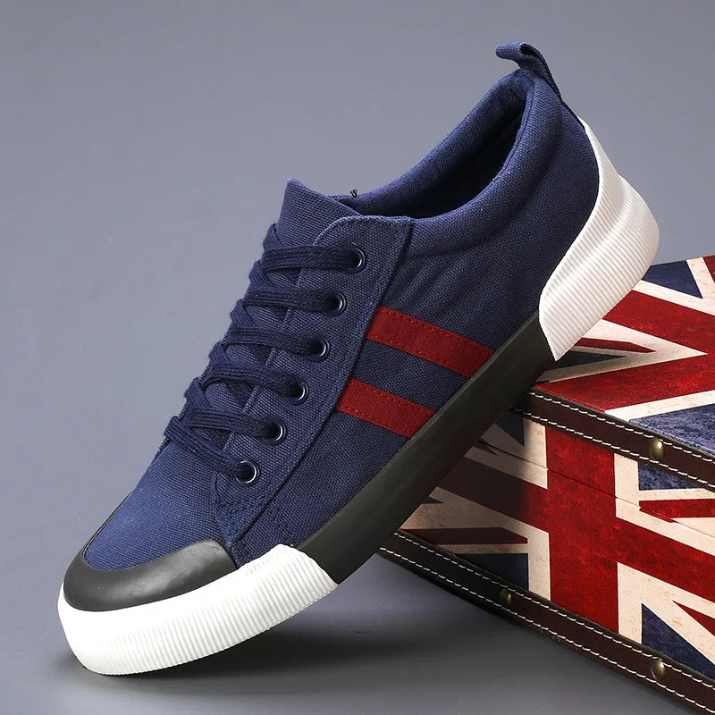 2025 Men's Shoes Breathable Men's Canvas Shoes Fashion Versatile Lace Up Skateboarding Shoe for Men Lightweight Casual Sneakers