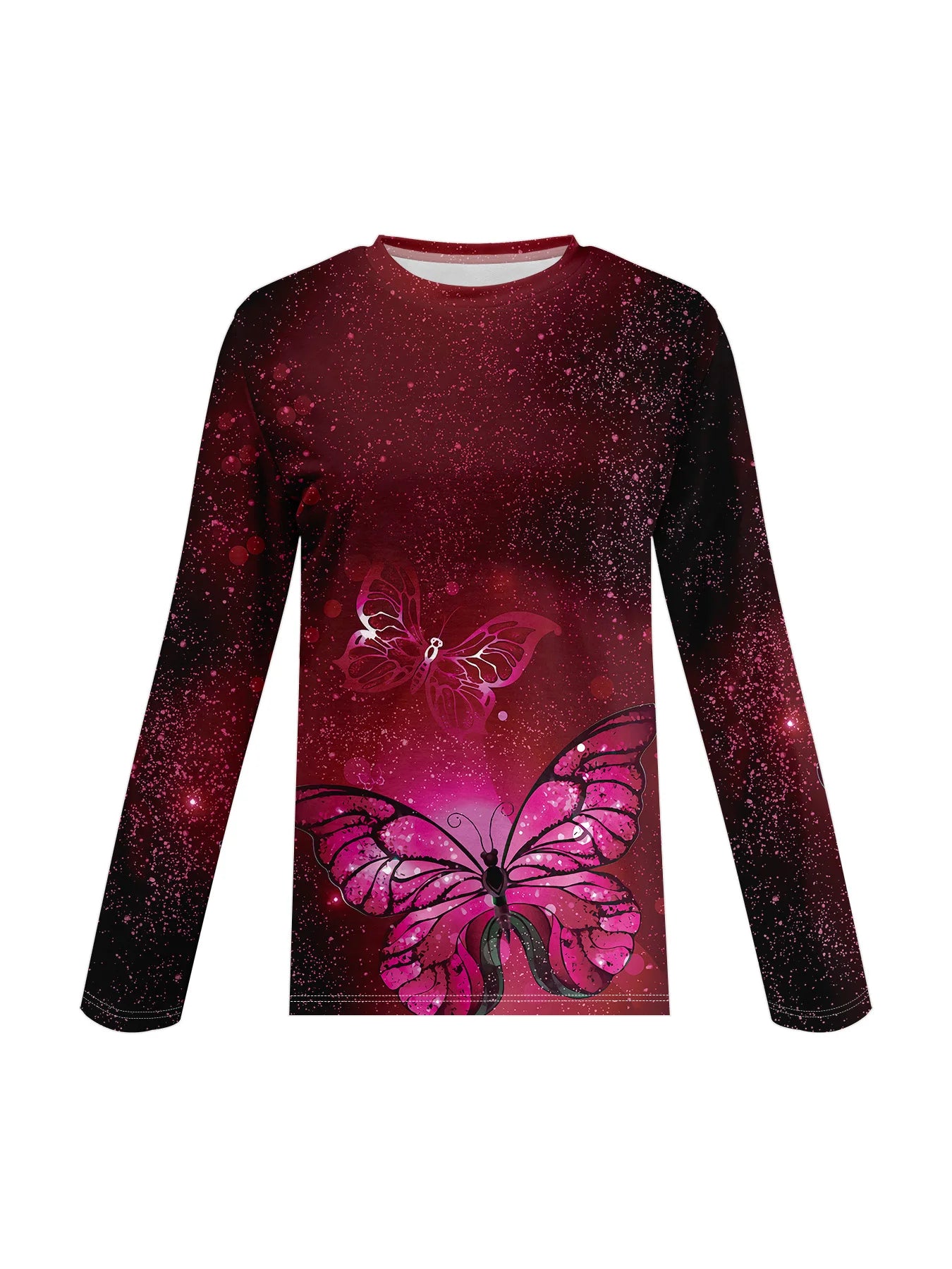 2025  Autumn and winter new fashion round neck long sleeve printed elegant casual loose hoodie