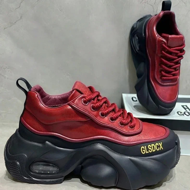 2025 Designer Style Mens Shoes Outdoors Comfortable Men Thick Platform Sneakers Fashion Casual Elevator Shoes New Trainers Tenis