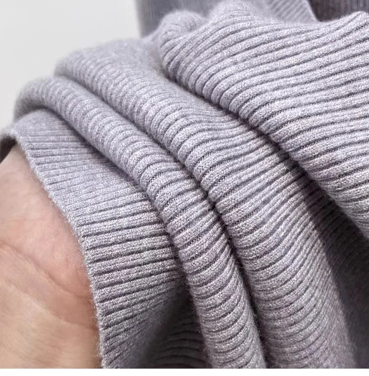 Zjaiss Solid Color O-neck Knitted Pullovers 2025 Women's Autumn Winter New Slim Fit Sweater Soft Warm Simple Base Layer Top