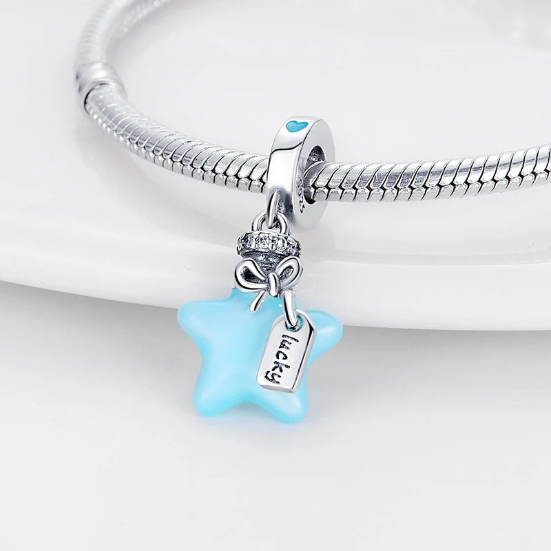 925 Sterling Silver Chameleon Luminous Firefly Butterfly Charms Beads Fit Qikaola 925 Original Bracelets Fine DIY Jewelry Making