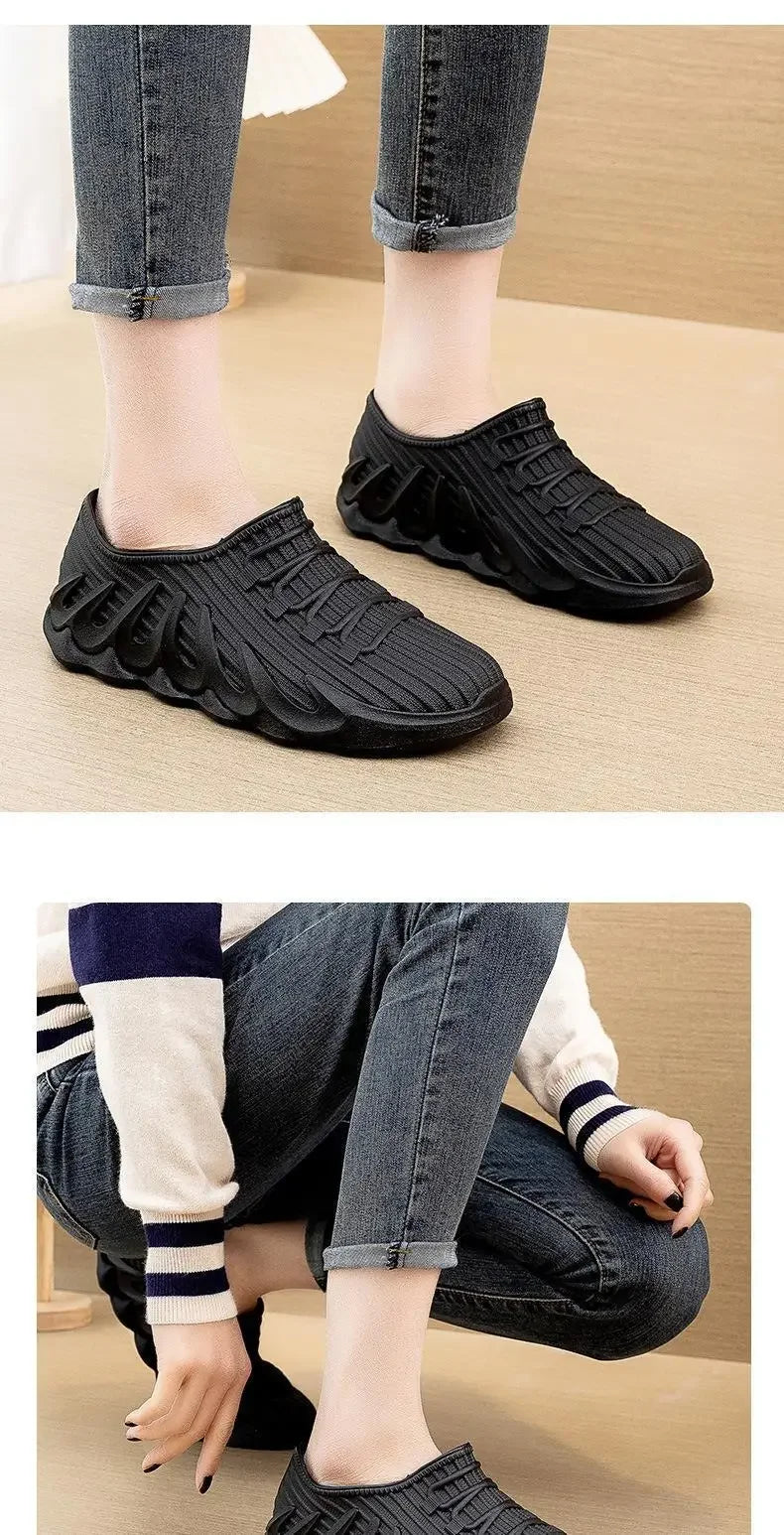 2024 Summer New Couple Men and Women's Waterproof Low Top Rainshoes Fashion Thick Sole Anti Slip Fishing Kitchen Work Rainboots