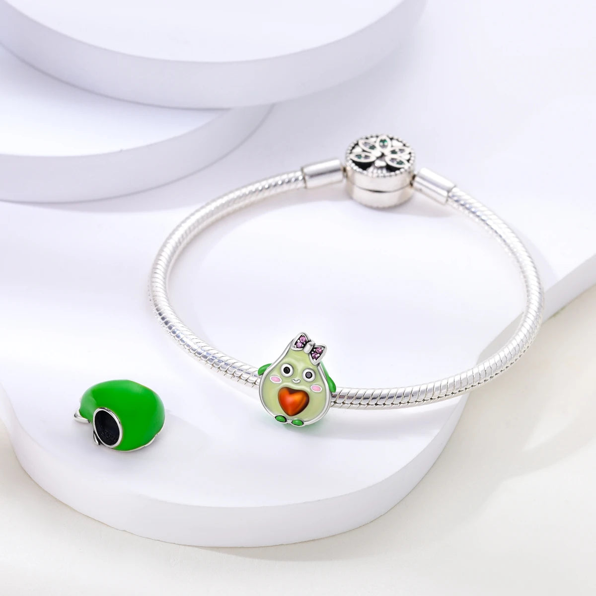 Silver Plated Cute Animals Charms Pendant Lovely Penguin Avocado Dangle Charm Beads Fit Bangle Bracelet Necklace Women Jewelry