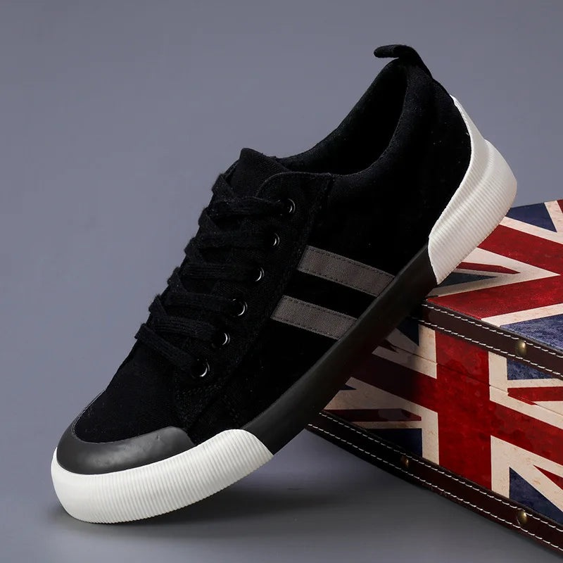 2025 Men's Shoes Breathable Men's Canvas Shoes Fashion Versatile Lace Up Skateboarding Shoe for Men Lightweight Casual Sneakers