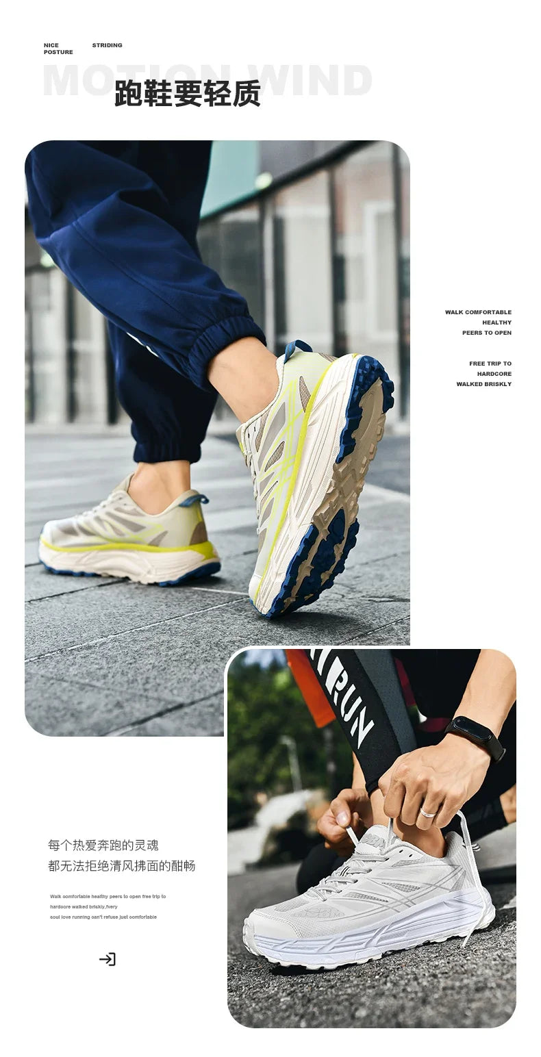 2025 Marathon Air Cushion Men Sports Running Shoes Breathable Lightweight Women Comfortable Athletic Training Climbing Sneakers