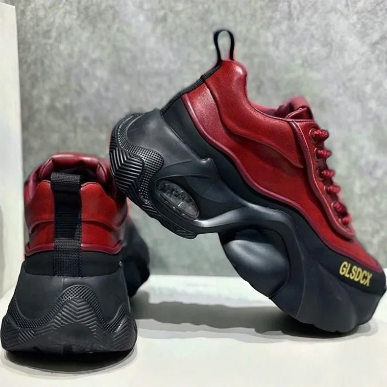 2025 Designer Style Mens Shoes Outdoors Comfortable Men Thick Platform Sneakers Fashion Casual Elevator Shoes New Trainers Tenis