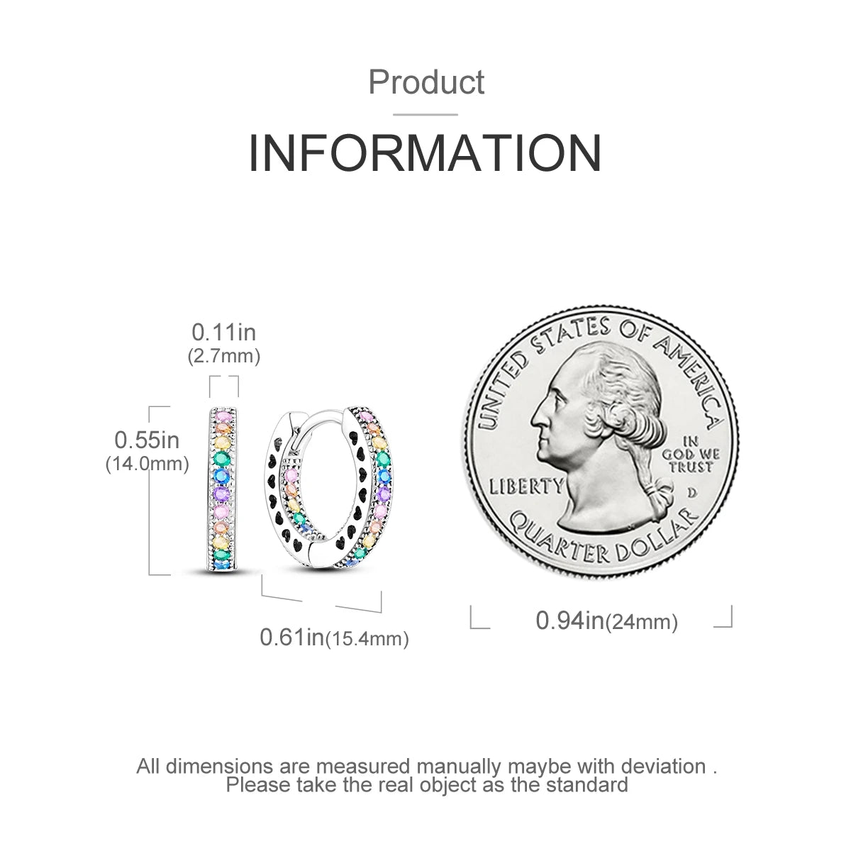 925 Silver Hoop Earrings  For Woman Pendientes Zircon Heart Shape Star Eardrop Original Earring Fashion Jewelry