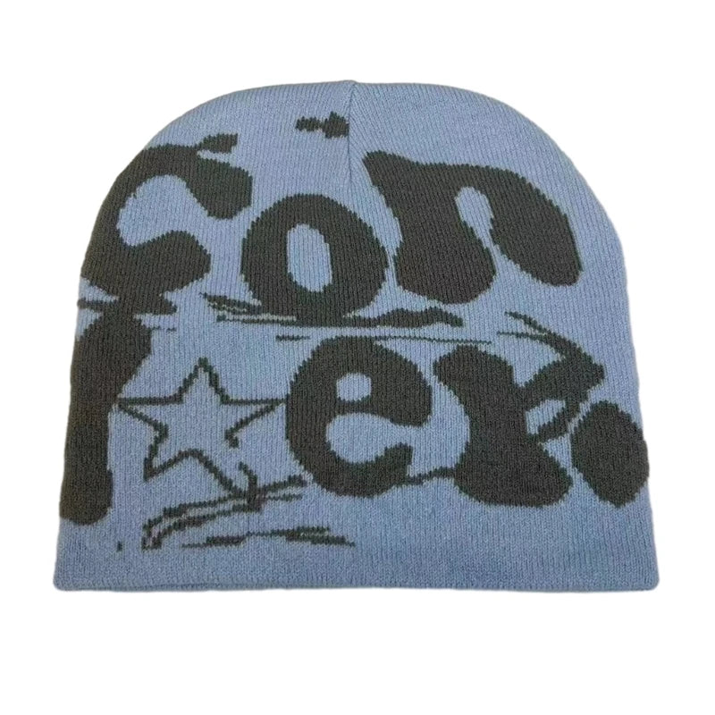 Y2k Beanie Hat Slouchy Beanie Vintage Beanie Warm Beanie Halloween Accessories Slouchy Beanies High School Teens
