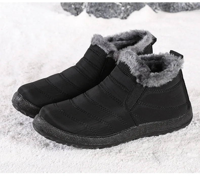 Men's Sneakers Warm Winter Sneakers With Fur Shoes Man Casual Sneaker Slip On Winter Shoes For Men Loafers 2025 Casual Shoes