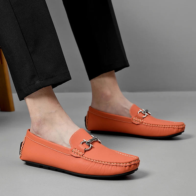 YRZL Mens Loafers Casual Slip On Comfortable Shoes for Men PU Leather Lightweight Non Slip Walking Sneakers Outdoor Shoes