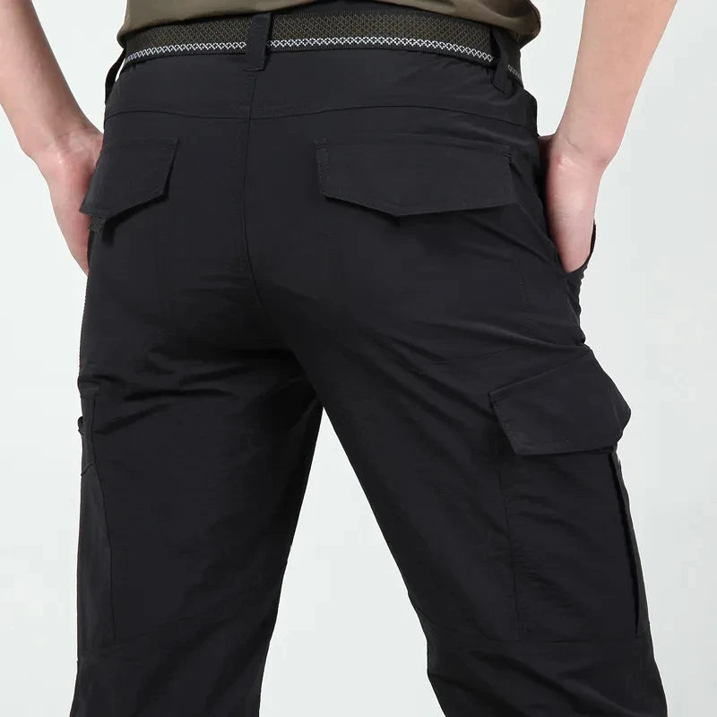 2025 Summer Tactical Pants Mens Quick Dry Thin Trousers Lightweight Casual Waterproof Pants Outdoor Workout Breathable Long Pant