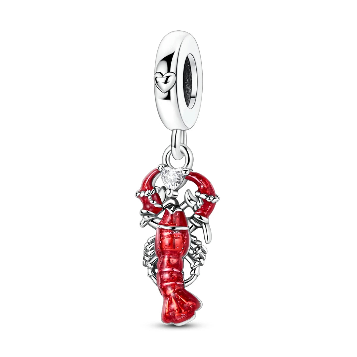 Original 925 Sterling Silver Red Charm Beads Red Wine Chili Dumbbell Pendant For Women Fit DIY Bracelet Birthday Jewelry Gift