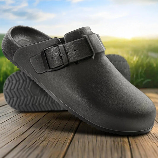KIDMI Men Clogs Slippers Men's and Women's Slip-Resistant Work Shoes Outdoor Waterproof Nonslip Kitchen Shoes Clean Chef Shoes