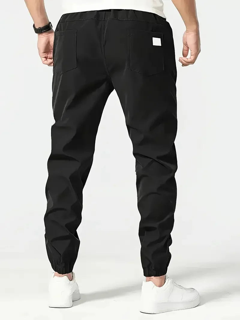 2025 NEW Spring Autumn Slim Men Pants sports casual Joggers trousers Mens Solid Color Straight Pants thin Woven Daily Sweatpants