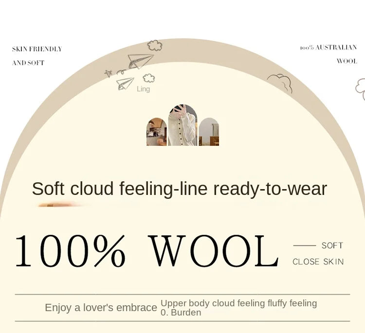 2024 New Line Of Garment Hollowed Out Half Height Women's High-grade Woolen Sweater 100% Pure Wool Multi-color Option WQ
