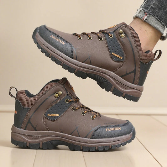 New PU Leather Men's Snake Breathable Casual Comfortable Walking Shoes Non Slip Outdoor Hiking Fashion Men's Shoes Zapatillas