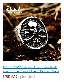 BEIER Wholesale Classic Garden Flower Skull Ring For Man Stainless Steel Man's Punk Style Jewelry BR8-071 US Size Halloween Gift