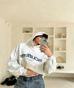 Y2K letter embroidered loose sweatshirt Korean simple and fresh style Harajuku casual comfortable fashion long-sleeved Hoodie