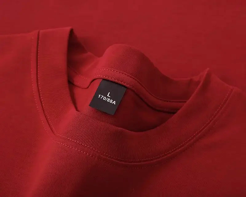 600grams 100% Cotton Men Oversized Heavyweight T Shirt Summer Women Short Sleeve Top Casual Men's Tees
