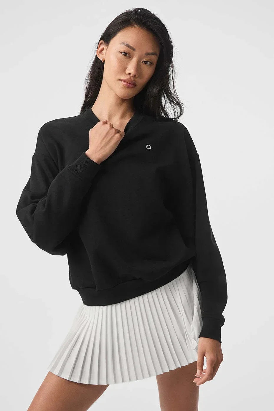 LO Cotton Pullover Hoodie women Sports Outdoor Top Long Sleeved Hooded Casual Versatile Solid Color Loose Autumn/winter Hoodie