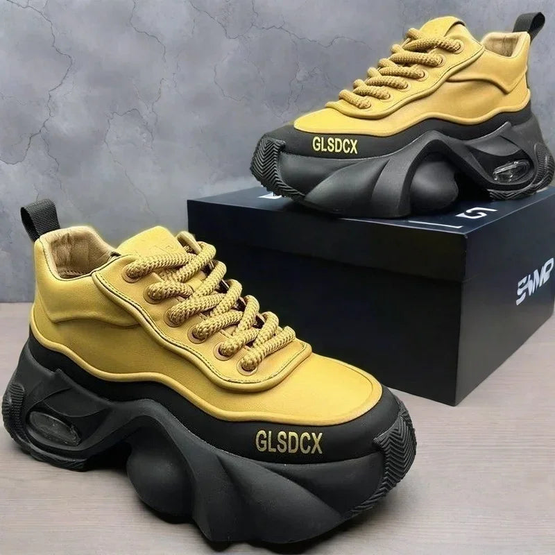 2025 Designer Style Mens Shoes Outdoors Comfortable Men Thick Platform Sneakers Fashion Casual Elevator Shoes New Trainers Tenis