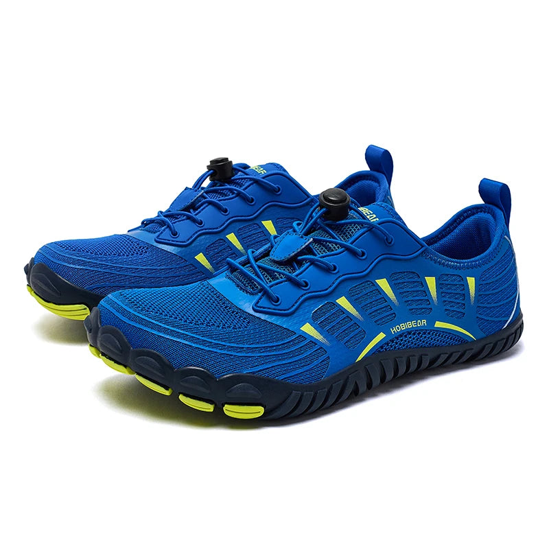 HOBIBEAR Mens Womens  Barefoot Shoes Wide Toe Breathable Elastic Band Sneakers Beach Walking Casual Shoes