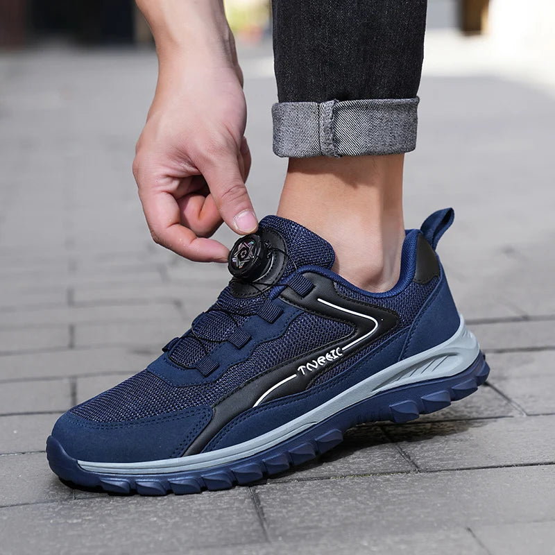 YRZL 2025 Sports Shoes Men Running Sneakers Lightweight Breathable Athletic Anti Slip Shoes Casual Walking Shoes Slip on Size 48