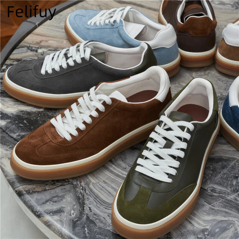 Men's Tenis Masculino Shoes Men's Leather Skate Shoes Men Fashion Casual Walking Shoes Classic Flats Men Lace-Up Mens Sneakers