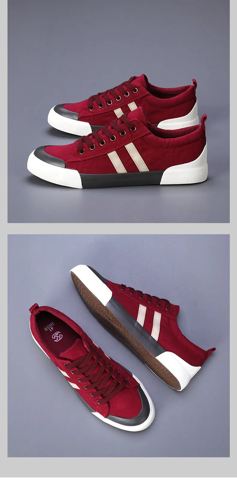 2025 Men's Shoes Breathable Men's Canvas Shoes Fashion Versatile Lace Up Skateboarding Shoe for Men Lightweight Casual Sneakers