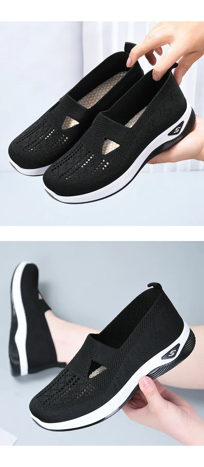 Women's Shoes 2025 Summer Casual Sneakers Breathable Mesh Chunky Sole Affordable Free Shipping