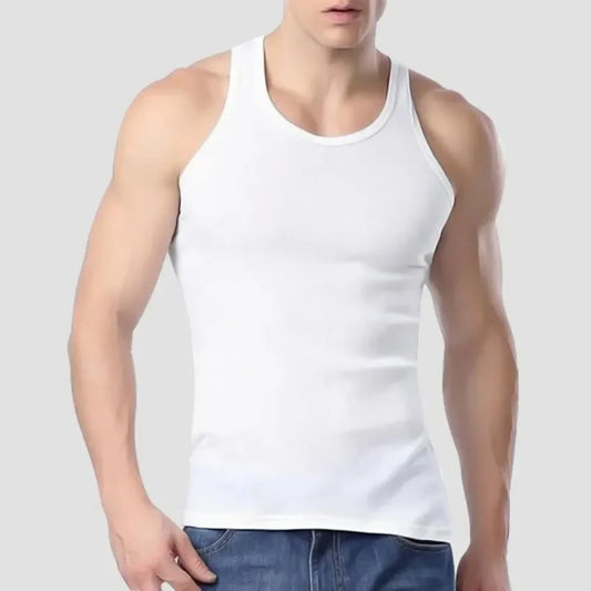 2025 New Men's Summer Lightweight Cotton Tight Vest Sports Casual Family Pajamas Outdoor Tight Top Breathable Quick Drying Vest