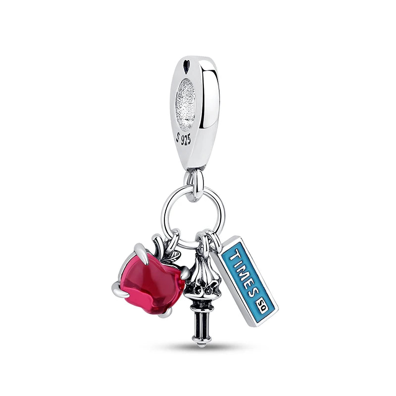 Original 925 Sterling Silver Charms Camera Suitcase London Bus Love Heart Beads Fit Bracelets Necklaces DIY Jewelry Women