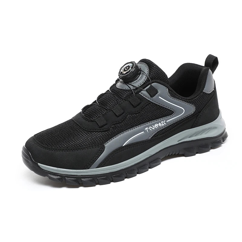 YRZL 2025 Sports Shoes Men Running Sneakers Lightweight Breathable Athletic Anti Slip Shoes Casual Walking Shoes Slip on Size 48