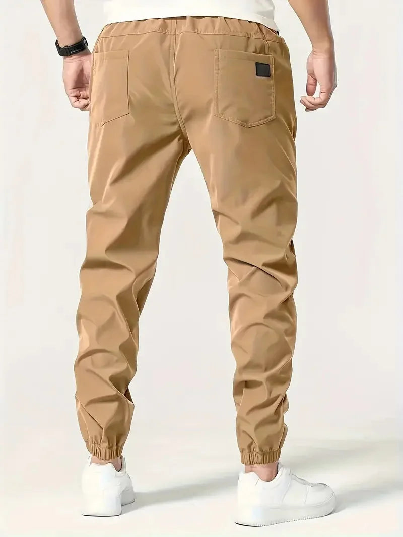 2025 NEW Spring Autumn Slim Men Pants sports casual Joggers trousers Mens Solid Color Straight Pants thin Woven Daily Sweatpants